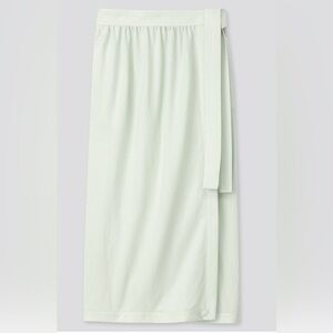 Uniqlo mint belted wrap skirt